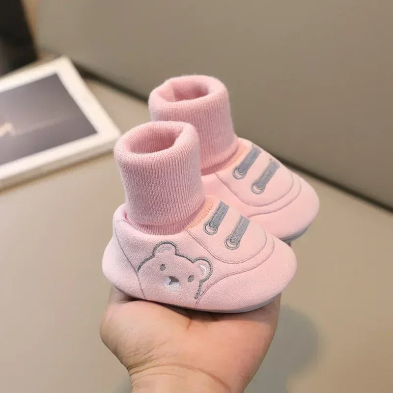 Chaussons-bebe-cosyfoot-rose