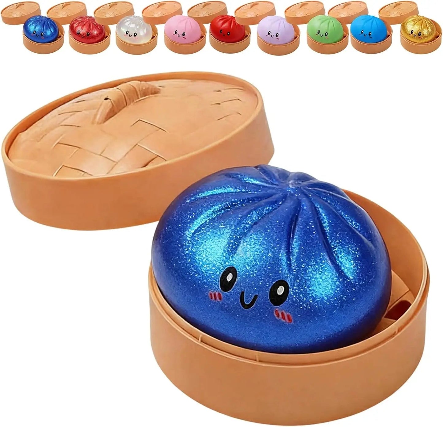 🥟 Glitter Dumpling Squishy – Le Jouet Anti-Stress Pailleté qui Fait Craquer ! - Bébé Calinou