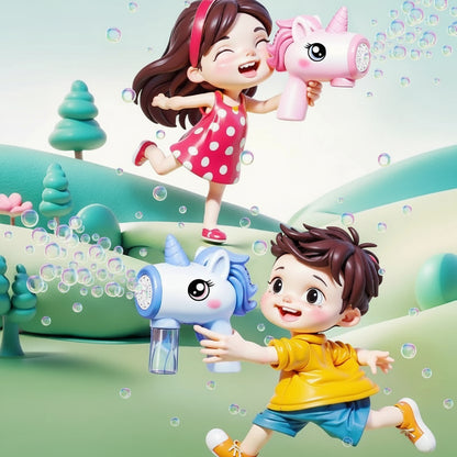 🦄 Pistolet à Bulles Licorne – La Magie des Bulles en Mode Turbo !