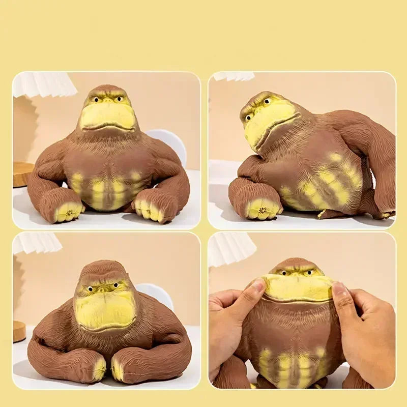 🐒 Singe Squishy Géant – Le Gorille Antistress Indestructible !
