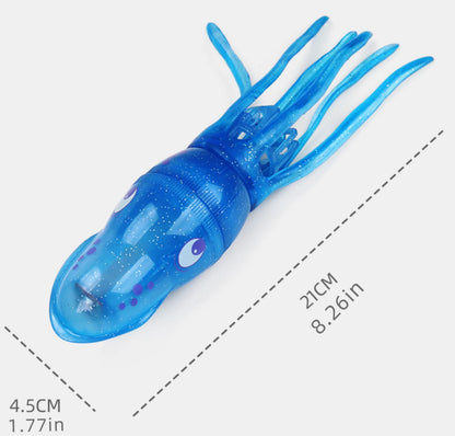Bébé Calinou™ – Jouet de bain lumineux calamar et poisson, idéal pour amuser les enfants dans la baignoire