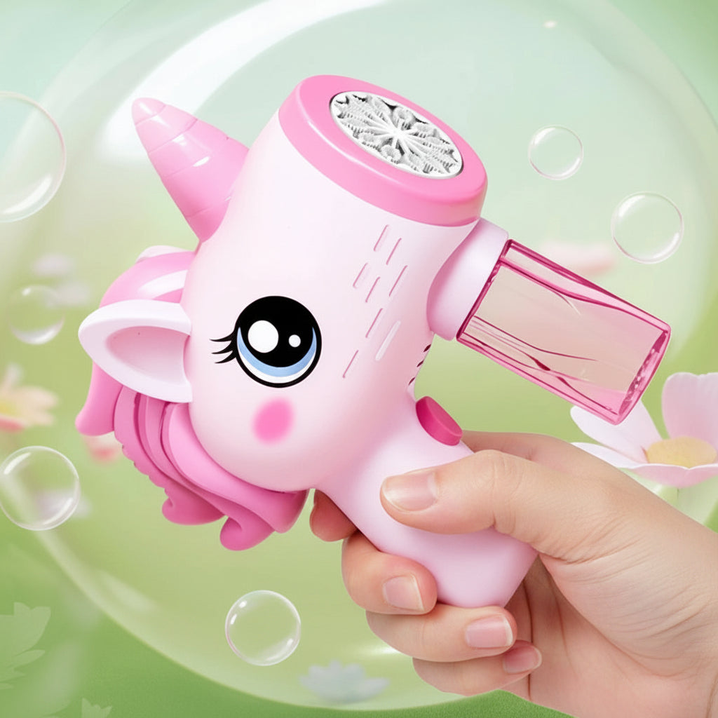 🦄 Pistolet à Bulles Licorne – La Magie des Bulles en Mode Turbo !