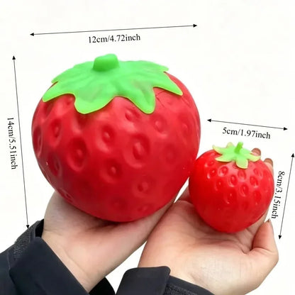 🍓 Squishy Fraise Géante – L'Anti-Stress Ultra Doux qui Rend Accro !