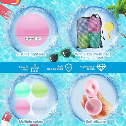 Ballons d'eau réutilisables en silicone 🎈💦 – L'été, c'est fait pour s'éclater !