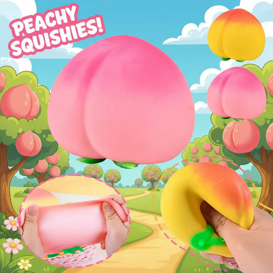 Pêche 🍑 Géante Squishy – Le Jouet Antistress qui Sent Bon (et qu'on Veut Croquer !)