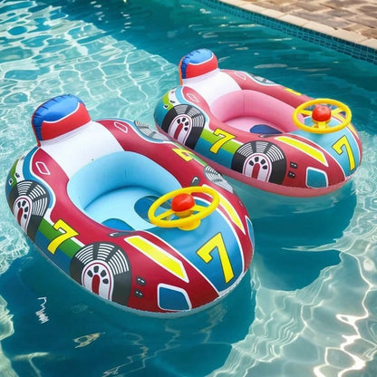 MiniMousse™ – Bateau gonflable enfant 64 cm avec poignées, idéal pour piscine, plage et vacances d’été