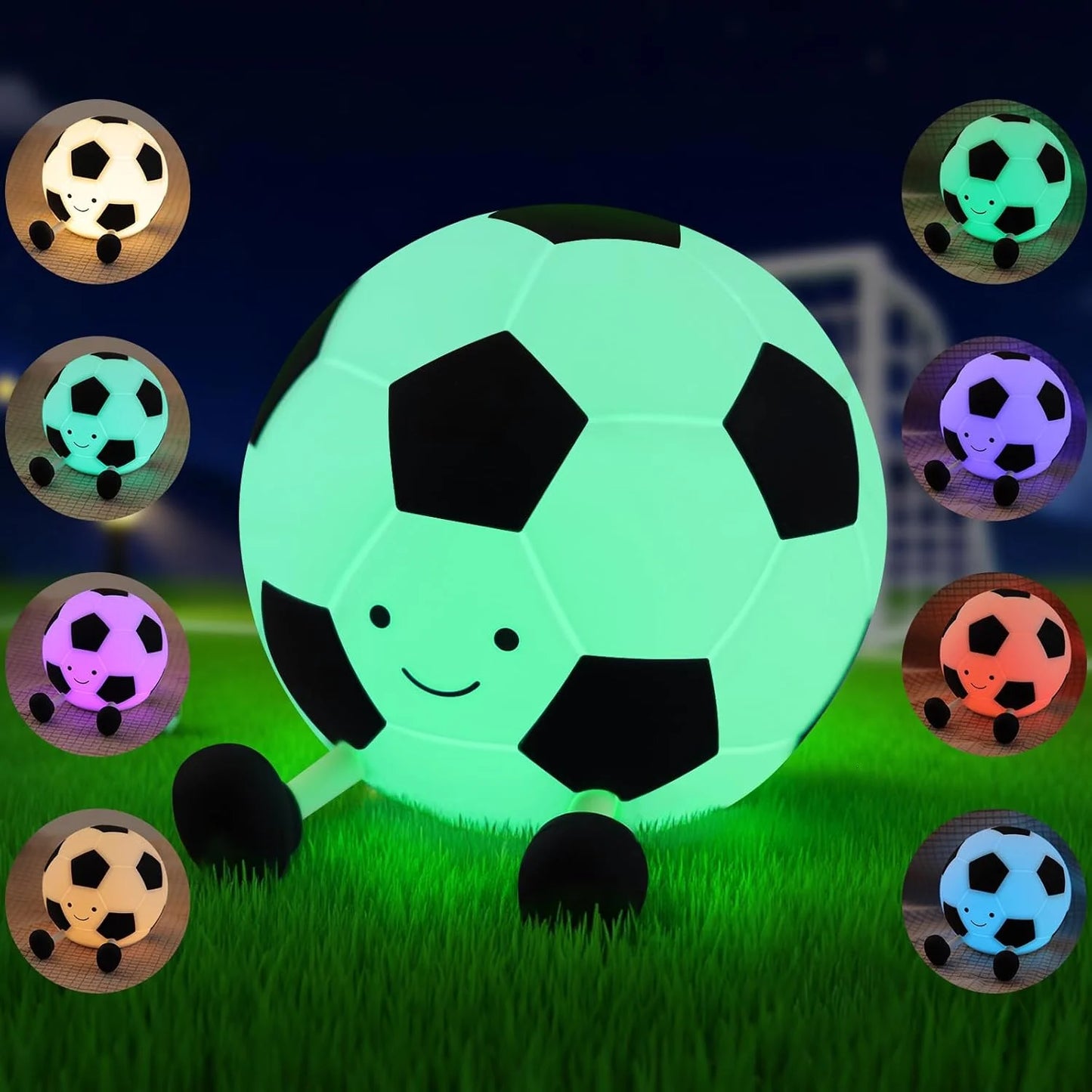 🌙⚽ La Veilleuse Foot des Champions – Comme Messi & Ronaldo, elle brille dans le noir !