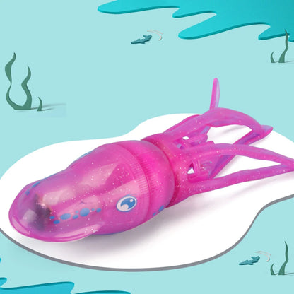 Bébé Calinou™ – Jouet de bain lumineux calamar et poisson, idéal pour amuser les enfants dans la baignoire