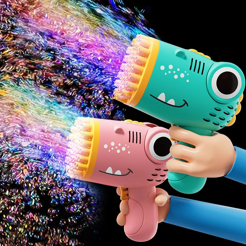 🦕 Dino Bubble Blaster – Le Canon à Bulles Électrique 40 Trous !
