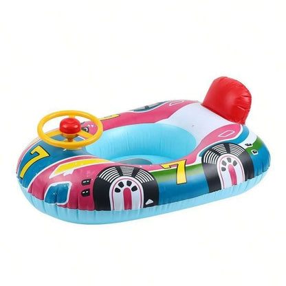 MiniMousse™ – Bateau gonflable enfant 64 cm avec poignées, idéal pour piscine, plage et vacances d’été