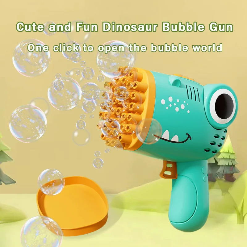 🦕 Dino Bubble Blaster – Le Canon à Bulles Électrique 40 Trous !