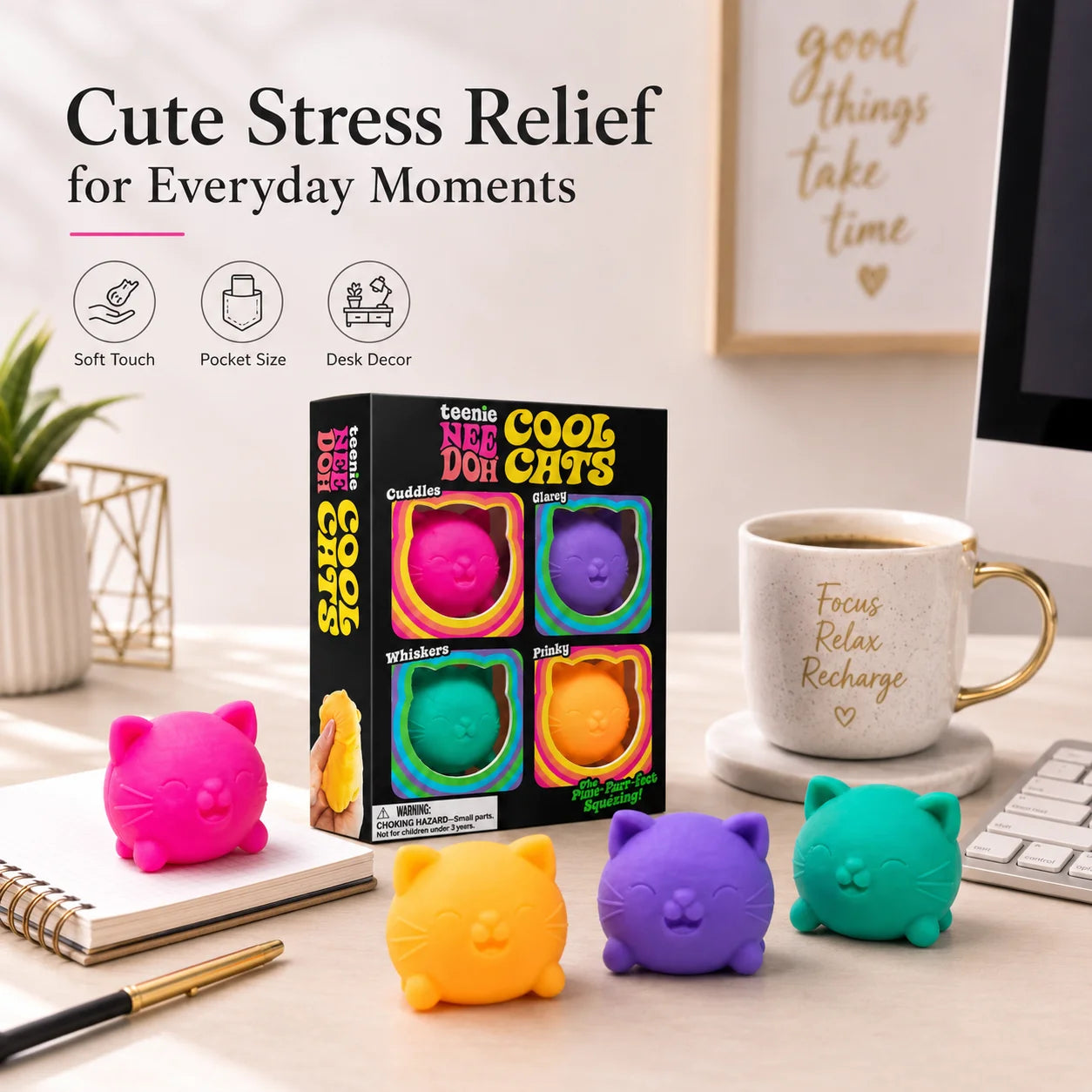 🐱 Needoh Chaton Squishy – Le Jouet Anti-Stress le Plus Mignon de la Planète !