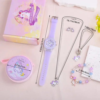 ✨ Montre Licorne Magique + Set Accessoires 5 pcs 🦄