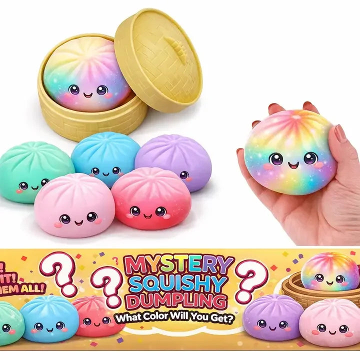 🥟 Squishy Dumpling Maltose – Le Squeeze Toy Transparent & Coloré qui Rend Accro !