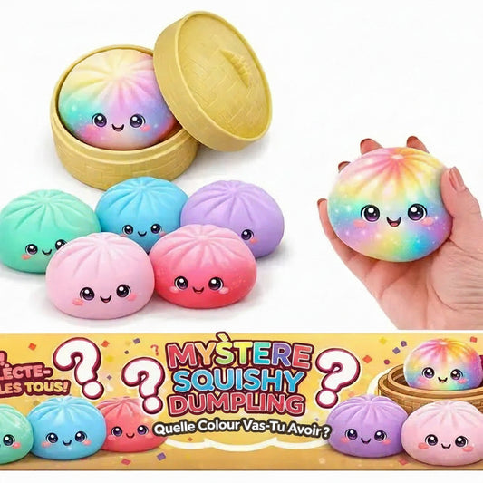 🥟 Squishy Dumpling Maltose – Le Squeeze Toy Transparent & Coloré qui Rend Accro !
