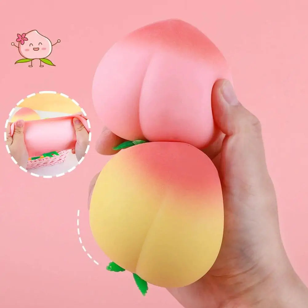 Pêche 🍑 Géante Squishy – Le Jouet Antistress qui Sent Bon (et qu'on Veut Croquer !)