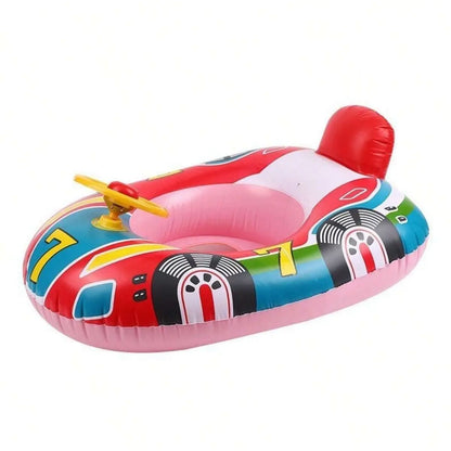 MiniMousse™ – Bateau gonflable enfant 64 cm avec poignées, idéal pour piscine, plage et vacances d’été