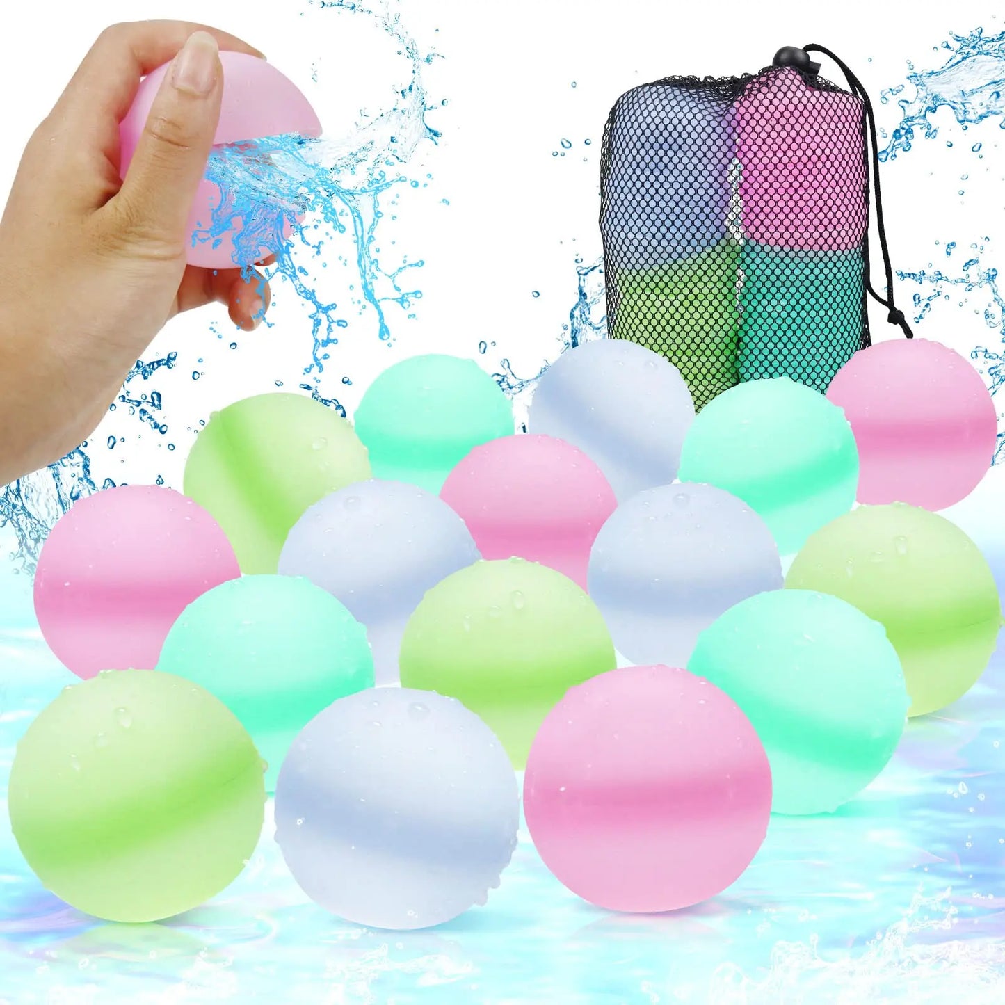 Ballons d'eau réutilisables en silicone 🎈💦 – L'été, c'est fait pour s'éclater !