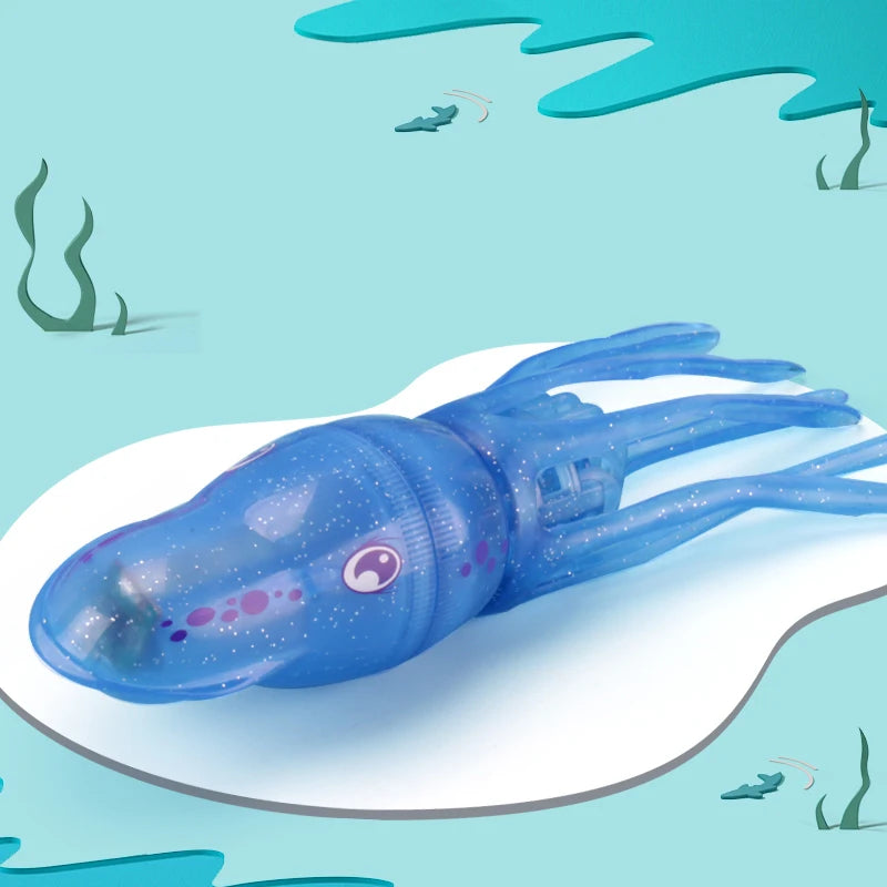 Bébé Calinou™ – Jouet de bain lumineux calamar et poisson, idéal pour amuser les enfants dans la baignoire