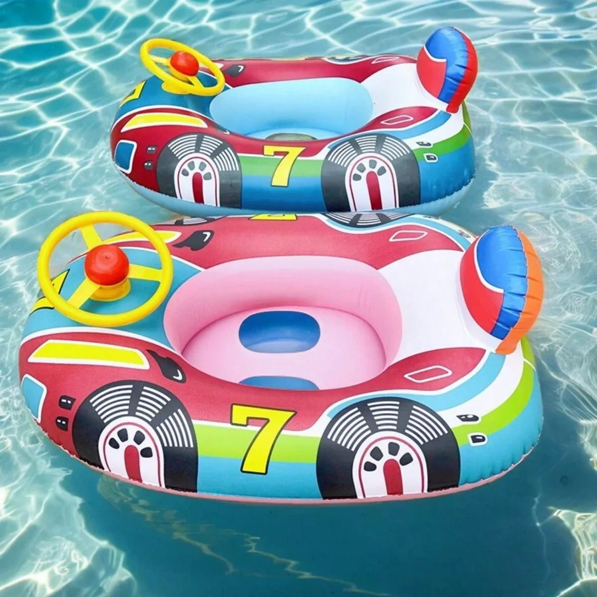 MiniMousse™ – Bateau gonflable enfant 64 cm avec poignées, idéal pour piscine, plage et vacances d’été