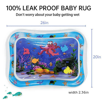 🐠 Tapis de Jeu Aquatique Gonflable pour Bébé – Éveil Sensoriel & Tummy Time Coloré