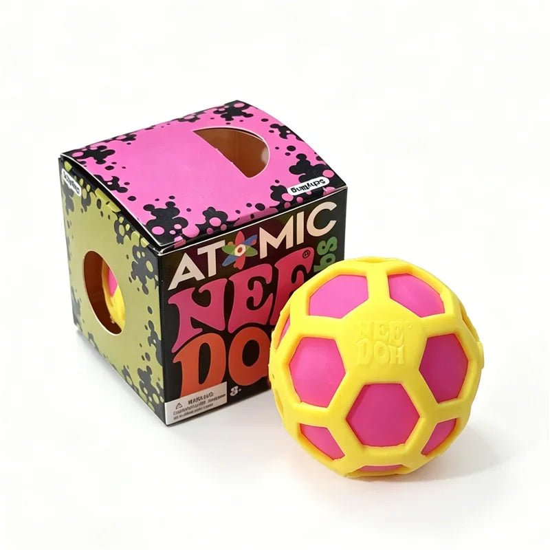 🧬 Balle Anti-Stress Atomique Needoh – Squishy Sensorielle Ultime ! - Bébé Calinou