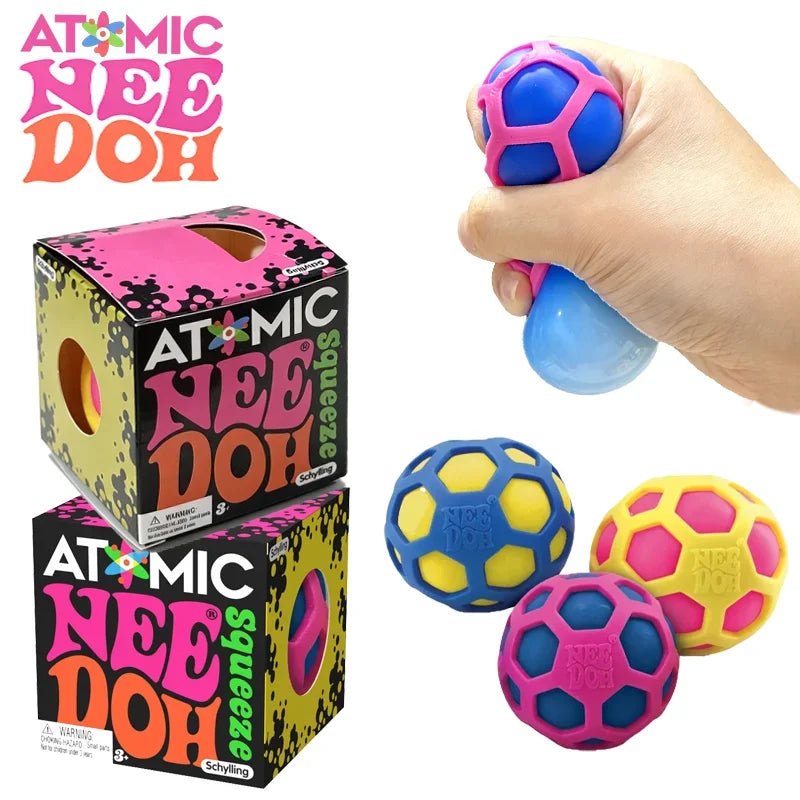 🧬 Balle Anti-Stress Atomique Needoh – Squishy Sensorielle Ultime ! - Bébé Calinou