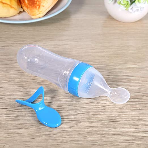 BOUTEILLE A PRESSER AVEC CUILLERE INTEGREE| Nutripress™ - Bébé Calinou