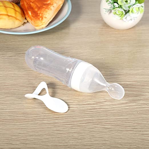 BOUTEILLE A PRESSER AVEC CUILLERE INTEGREE| Nutripress™ - Bébé Calinou