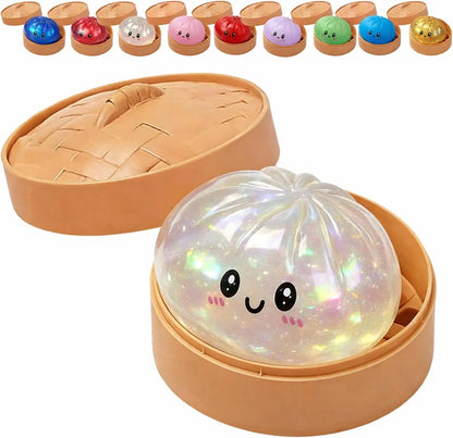 🥟 Glitter Dumpling Squishy – Le Jouet Anti-Stress Pailleté qui Fait Craquer ! - Bébé Calinou