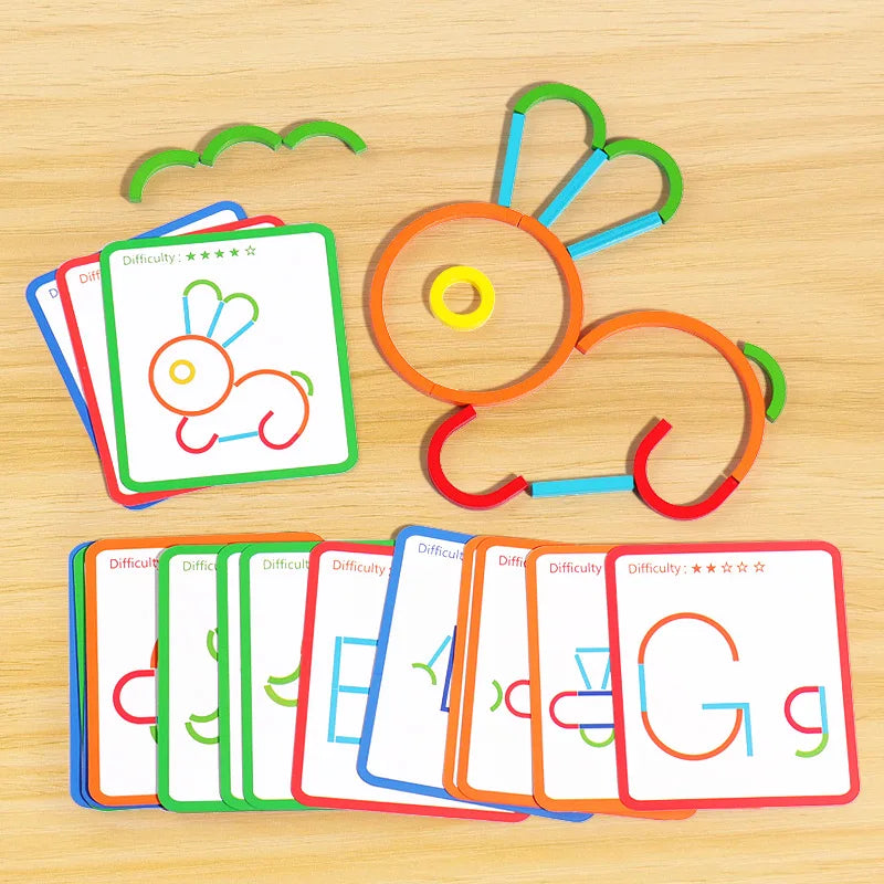 Jeu de construction en bois favorisant la concentration