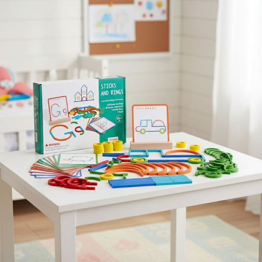 Jeu de construction en bois sans écran