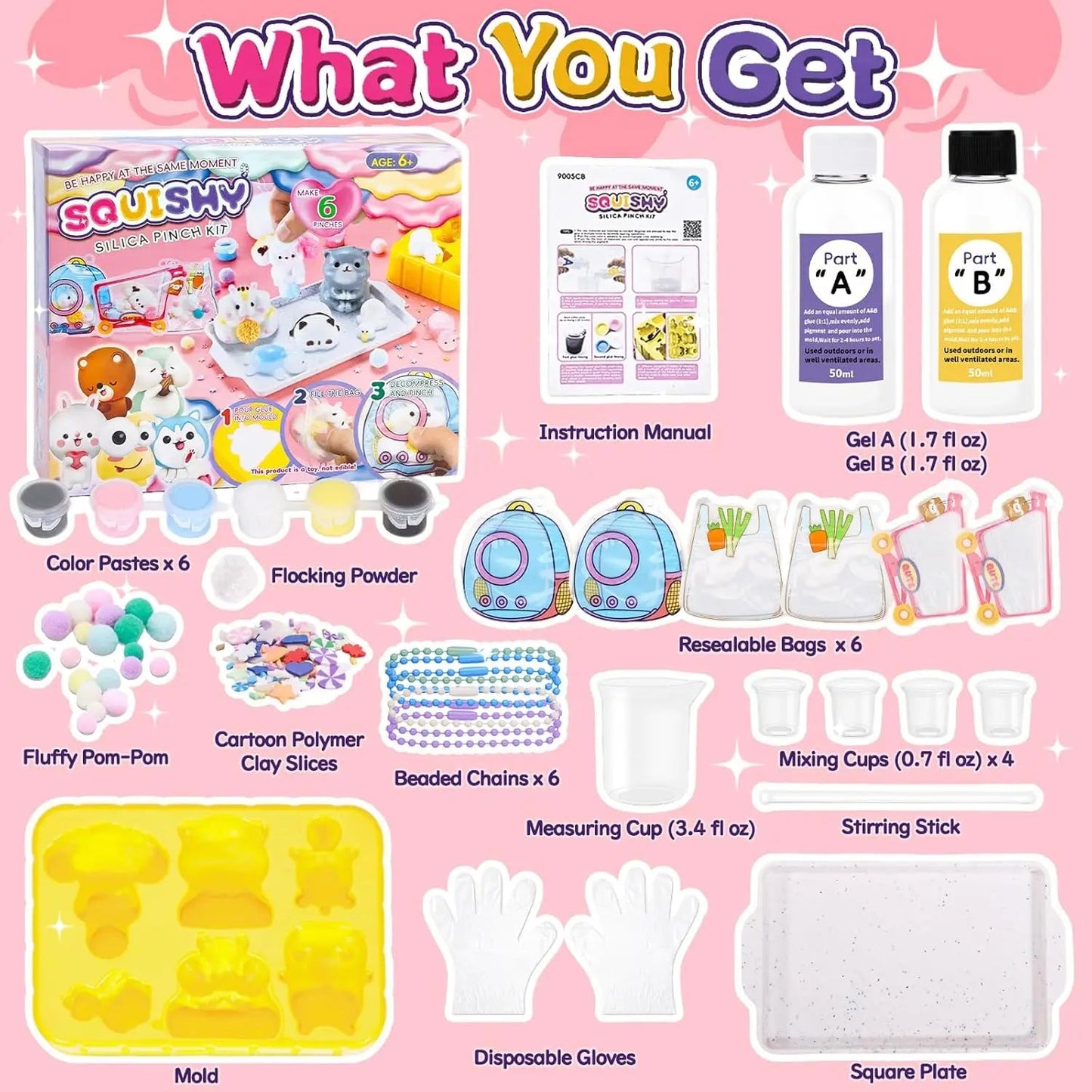🎨 Kit DIY Squishy Animaux – Fabrique Tes Propres Squishies en Silicone | Jouet Créatif Enfant & Adulte - Bébé Calinou
