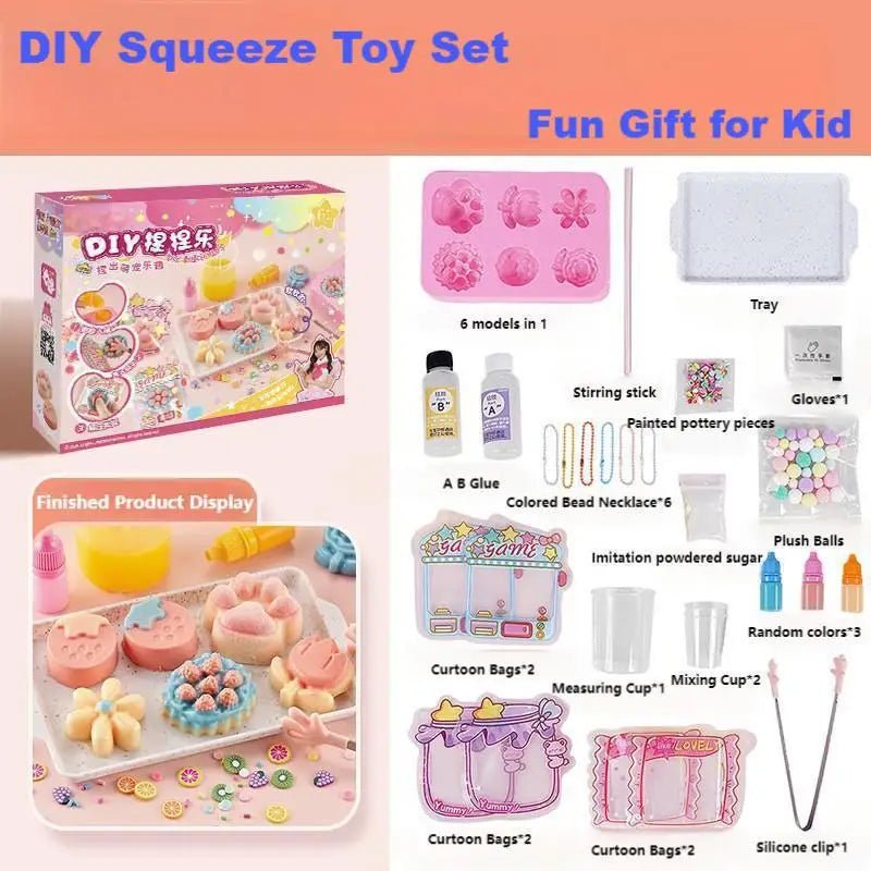 🎨 Kit DIY Squishy Animaux – Fabrique Tes Propres Squishies en Silicone | Jouet Créatif Enfant & Adulte - Bébé Calinou