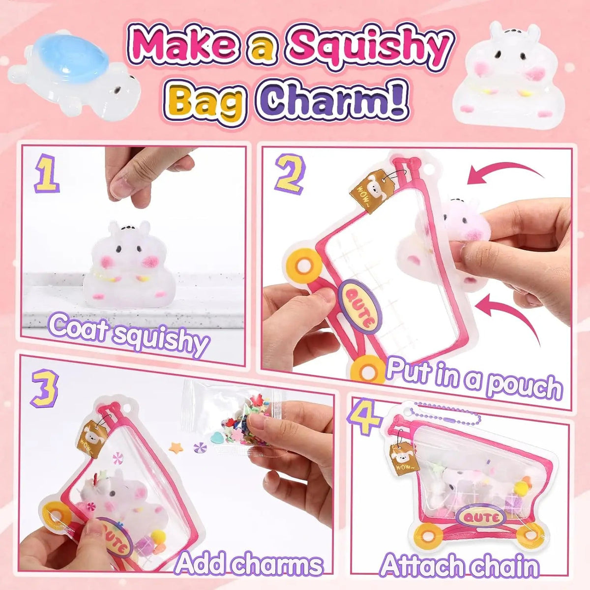 🎨 Kit DIY Squishy Animaux – Fabrique Tes Propres Squishies en Silicone | Jouet Créatif Enfant & Adulte - Bébé Calinou