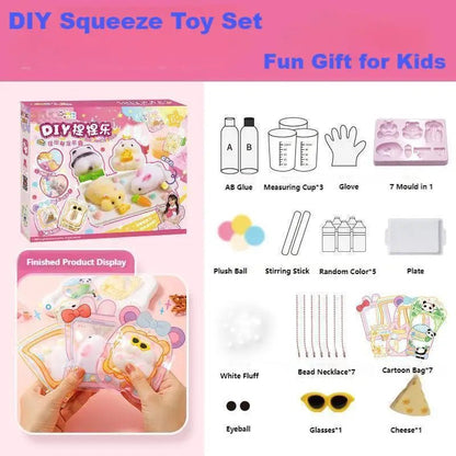 🎨 Kit DIY Squishy Animaux – Fabrique Tes Propres Squishies en Silicone | Jouet Créatif Enfant & Adulte - Bébé Calinou