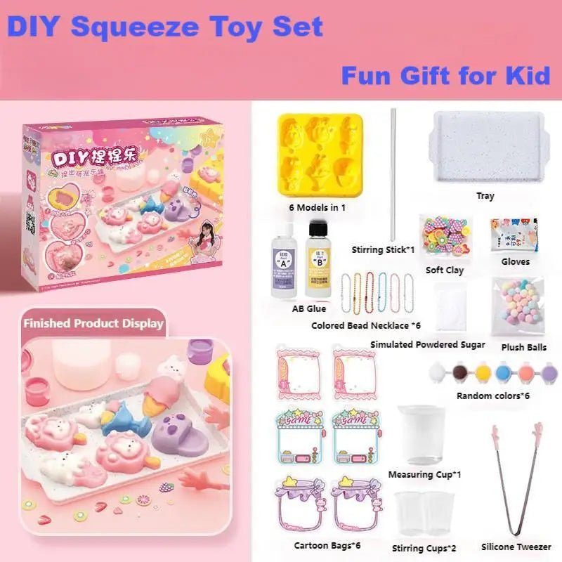 🎨 Kit DIY Squishy Animaux – Fabrique Tes Propres Squishies en Silicone | Jouet Créatif Enfant & Adulte - Bébé Calinou