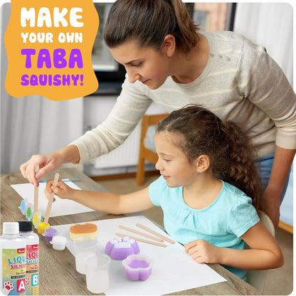 🎨 Kit Squishy Taba 18oz – Crée tes propres Squishies ! Silicone, Moules & Guide Inclus - Bébé Calinou