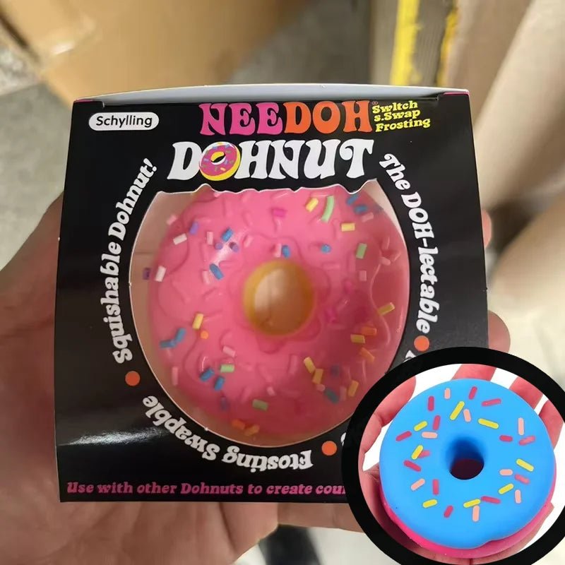 🍩 Needoh Dohnuts – Squishy Jouet Sensoriel Anti-Stress Kawaii Fidget Toy - Bébé Calinou