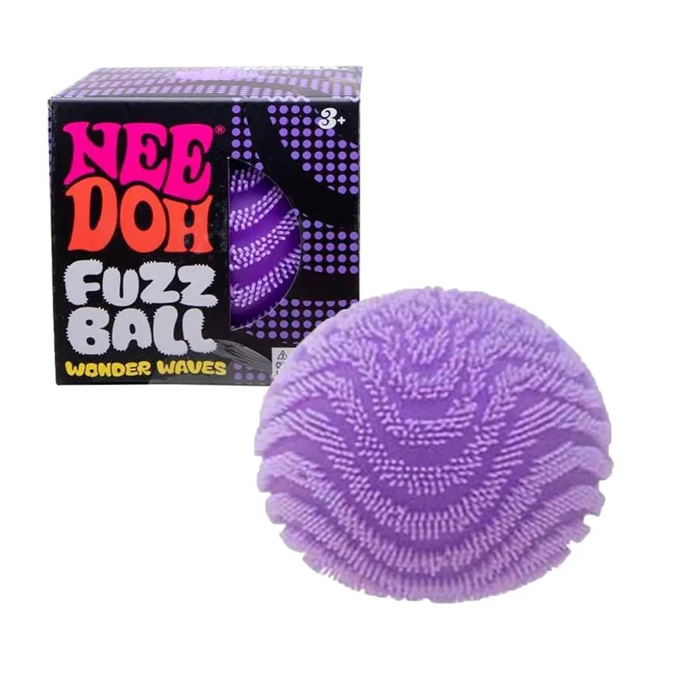 🎱 NeeDoh Fuzz Ball Wonder Waves – Balle Anti-Stress Sensorielle Squishy pour Enfants & Adultes - Bébé Calinou