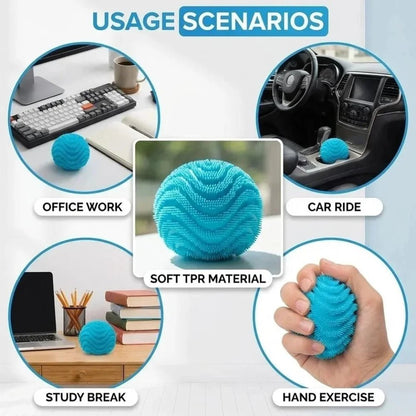 🎱 NeeDoh Fuzz Ball Wonder Waves – Balle Anti-Stress Sensorielle Squishy pour Enfants & Adultes - Bébé Calinou
