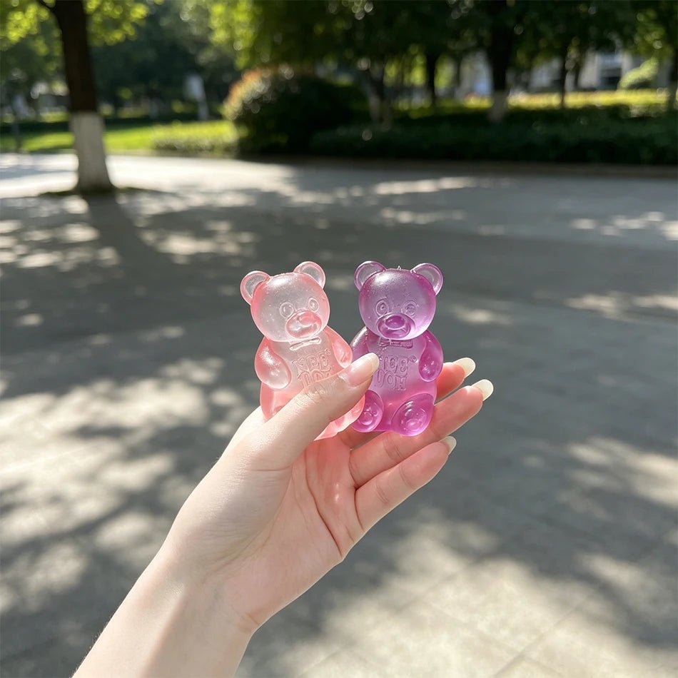 🐻 NeeDoh Gummy Bear – Squishy Anti-Stress Jouet Sensoriel pour Enfants & Adultes - Bébé Calinou