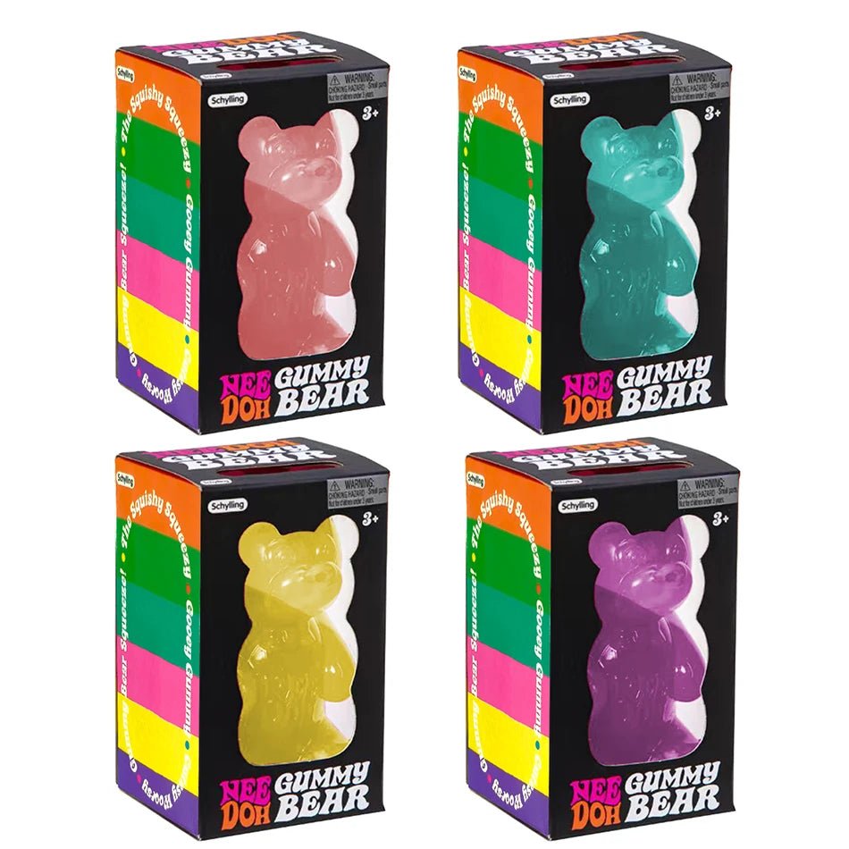 🐻 NeeDoh Gummy Bear – Squishy Anti-Stress Jouet Sensoriel pour Enfants & Adultes - Bébé Calinou