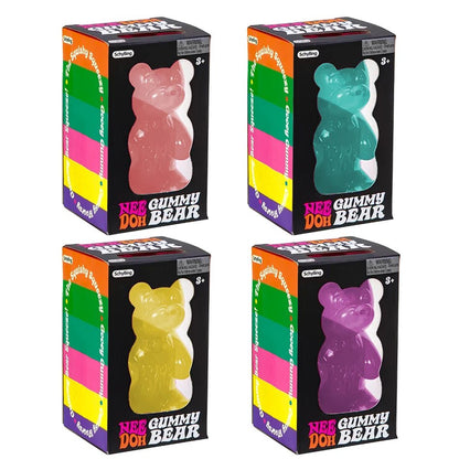 🐻 NeeDoh Gummy Bear – Squishy Anti-Stress Jouet Sensoriel pour Enfants & Adultes - Bébé Calinou