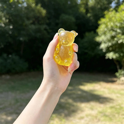 🐻 NeeDoh Gummy Bear – Squishy Anti-Stress Jouet Sensoriel pour Enfants & Adultes - Bébé Calinou
