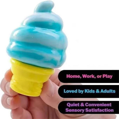 🍦 Needoh Nice Cream Cone – Jouet Sensoriel Anti-Stress Kawaii - Bébé Calinou