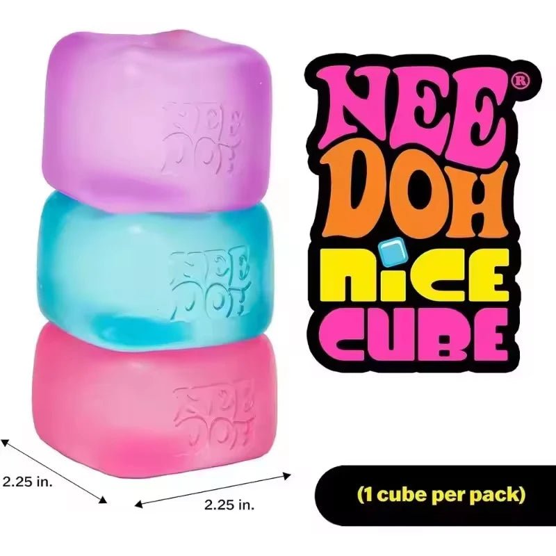 🧊 Needoh Squishy Cube Sensoriel Anti-Stress – Fidget Toy Apaisant pour Enfants & Adultes - Bébé Calinou
