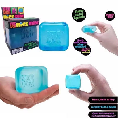 🧊 Needoh Squishy Cube Sensoriel Anti-Stress – Fidget Toy Apaisant pour Enfants & Adultes - Bébé Calinou
