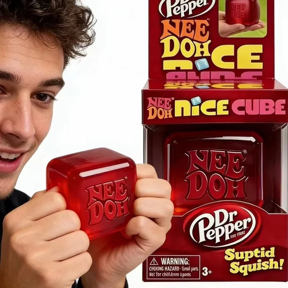 🧊 Needoh Squishy Cube Sensoriel Anti-Stress – Fidget Toy Apaisant pour Enfants & Adultes - Bébé Calinou