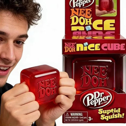 🧊 Needoh Squishy Cube Sensoriel Anti-Stress – Fidget Toy Apaisant pour Enfants & Adultes - Bébé Calinou